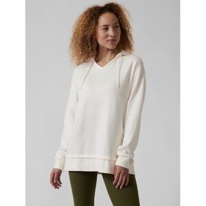 Athleta Sundown Alliance Hoodie Pullover Sweatshirt Magnolia White Large